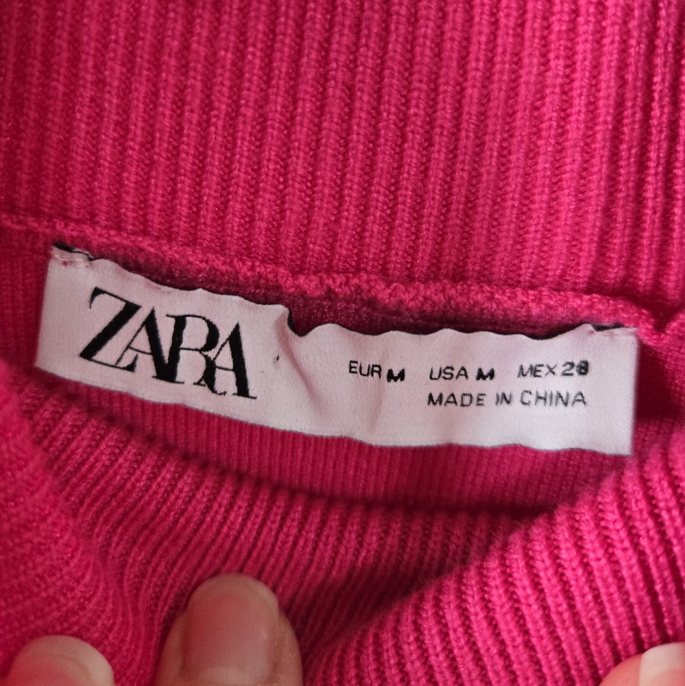 Zara Pink Sweater Dress - Picture 3 of 3